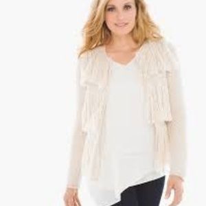 Chico’s Kyleigh Fringe Cardigan, Size 1 (8/10)